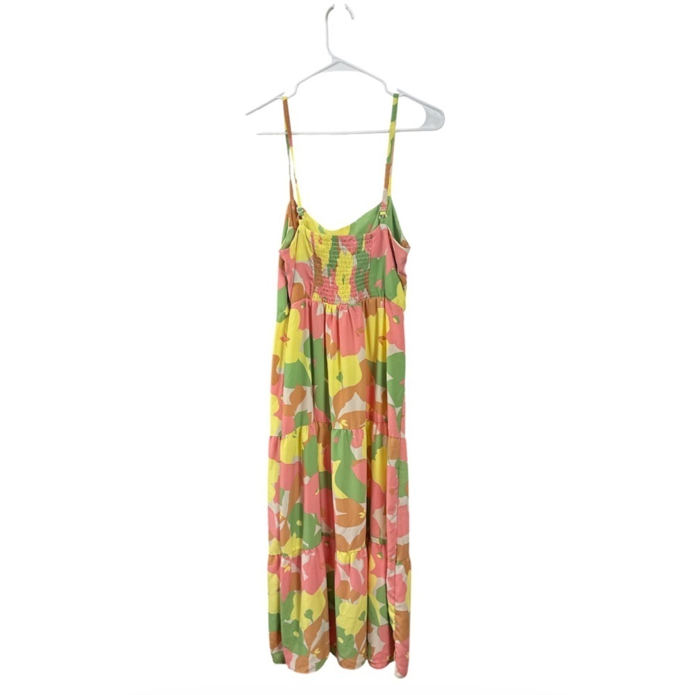 social standard by sanctuary 
Floral Smocked High-Low Maxi Dress -Large tropical - Picture 3 of 6